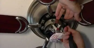 Ceiling fan installation with electrical wiring and mounting by professional electrician in Charleston, SC