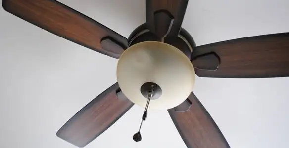 Fully installed ceiling fan with balanced blades and light fixture in Charleston, SC