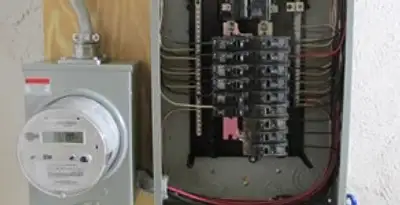electrical panel upgrade service showing outdated electrical panel prepared for professional replacement in Charleston, SC