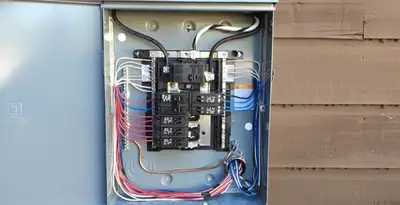 electrical panel upgrade service featuring newly installed electrical panel wired by licensed electricians in Charleston, SC