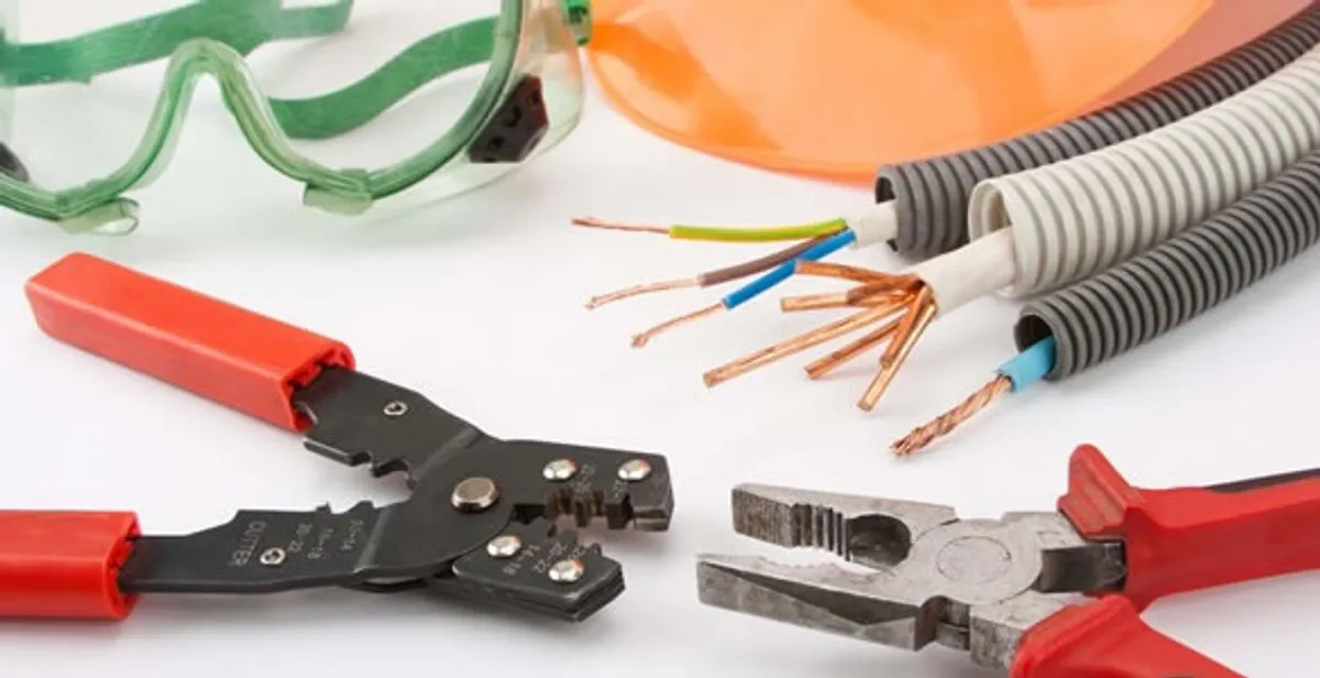 Electrical wiring repair with professional tools and safety equipment in Wadmalaw Island, SC