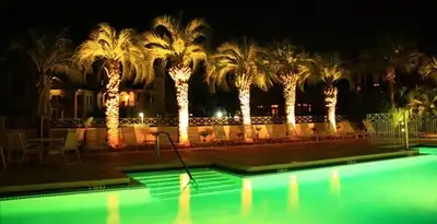 landscape lighting installation services illuminating outdoor recreational areas in Charleston, SC