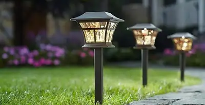 landscape lighting installation services with professionally installed pathway lights in Charleston, SC