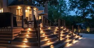 Residential electrician installing outdoor lighting for home safety in Charleston, SC