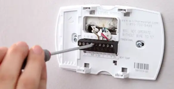 Thermostat installation service with proper wiring and secure wall mounting in Charleston, SC