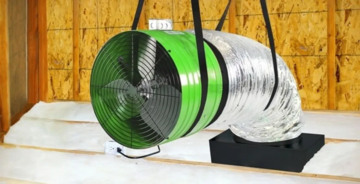 whole house fan installation services with professionally mounted ventilation fan system in Charleston, SC